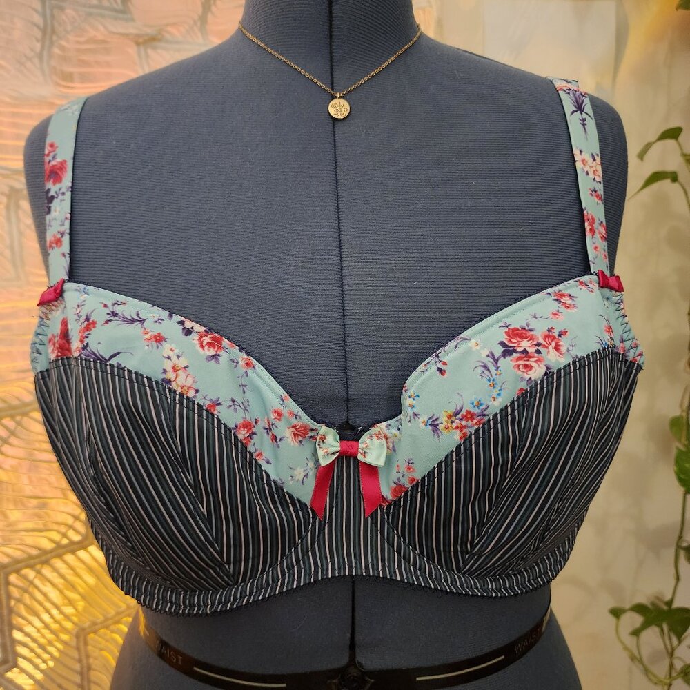 Freya Erin Padded Half Cup, floral with stripes 34FF